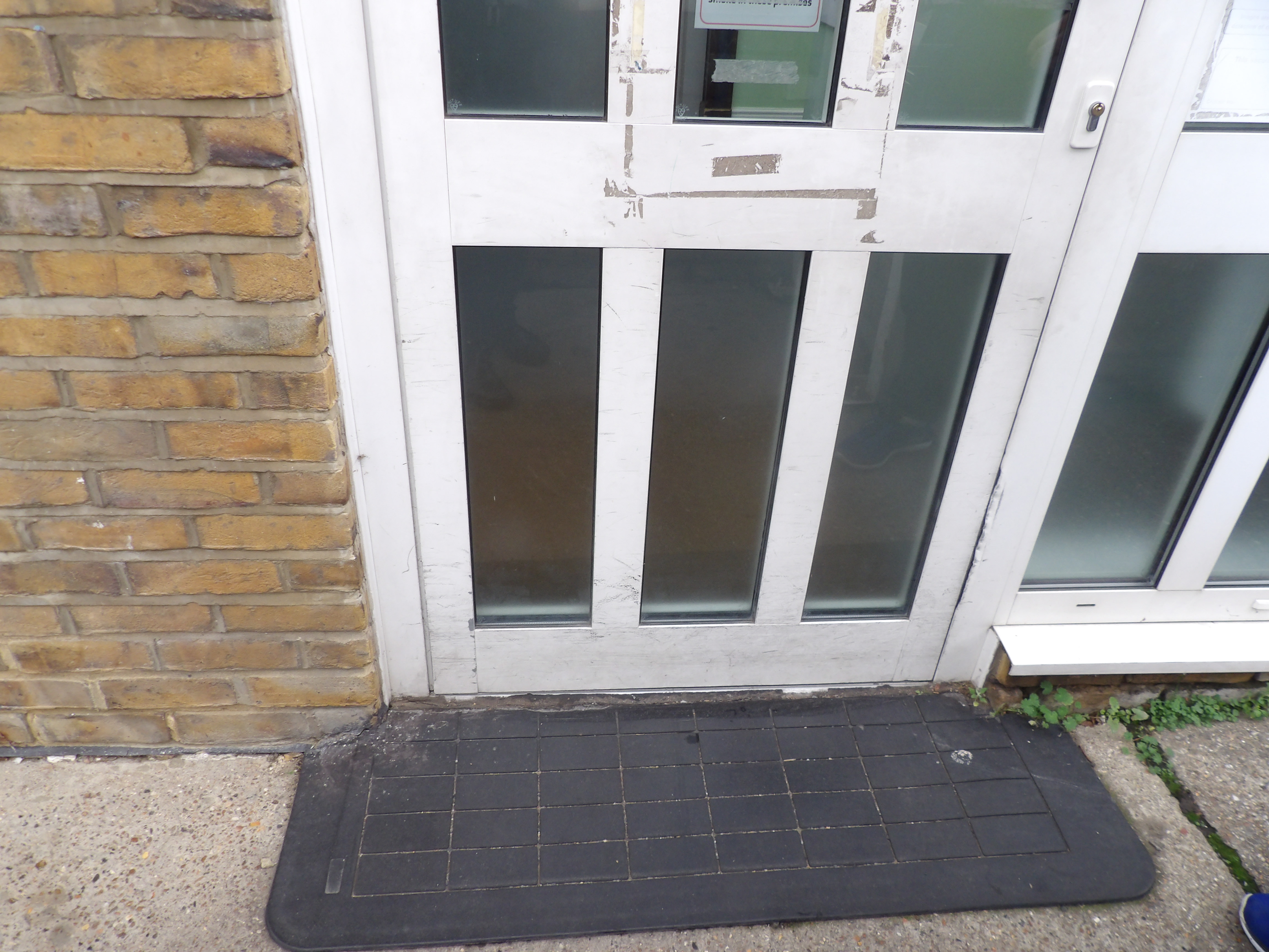 The front door is step free but is not flush to the ground The front door is step free but is not flush to the ground